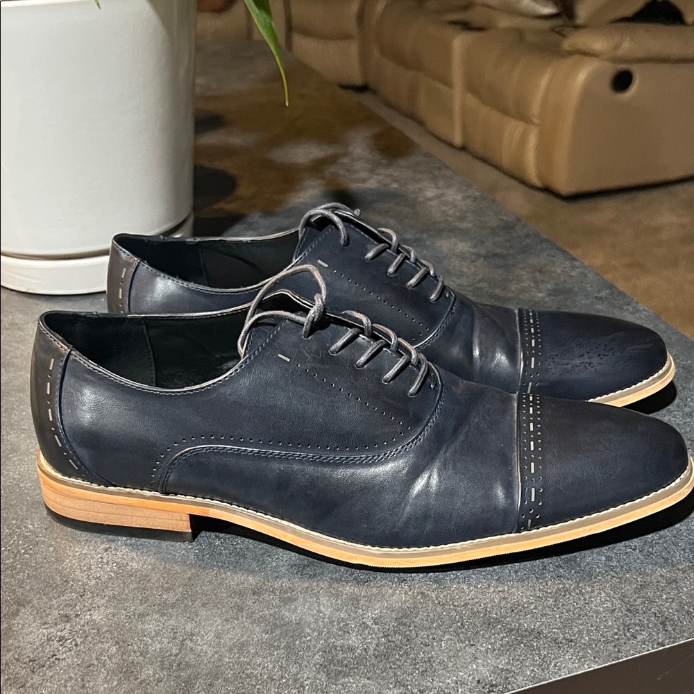 Reaction Kenneth Cole Navy Men's Oxfords